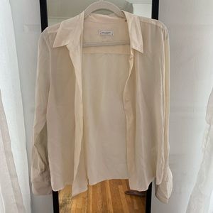 Equipment 100% silk one button blouse